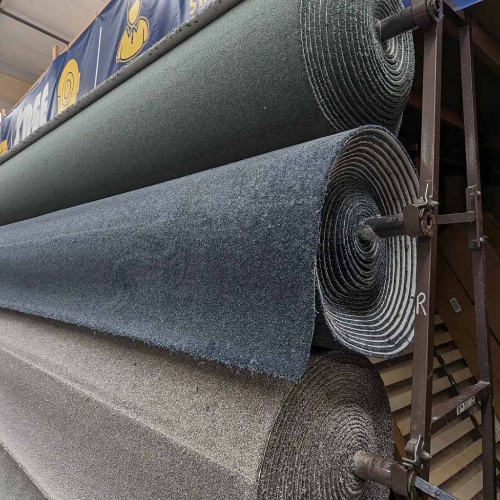 carpet rolled up